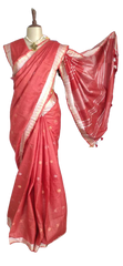 Khadi Linen Fancy Butta  Sarees SILK ZONE