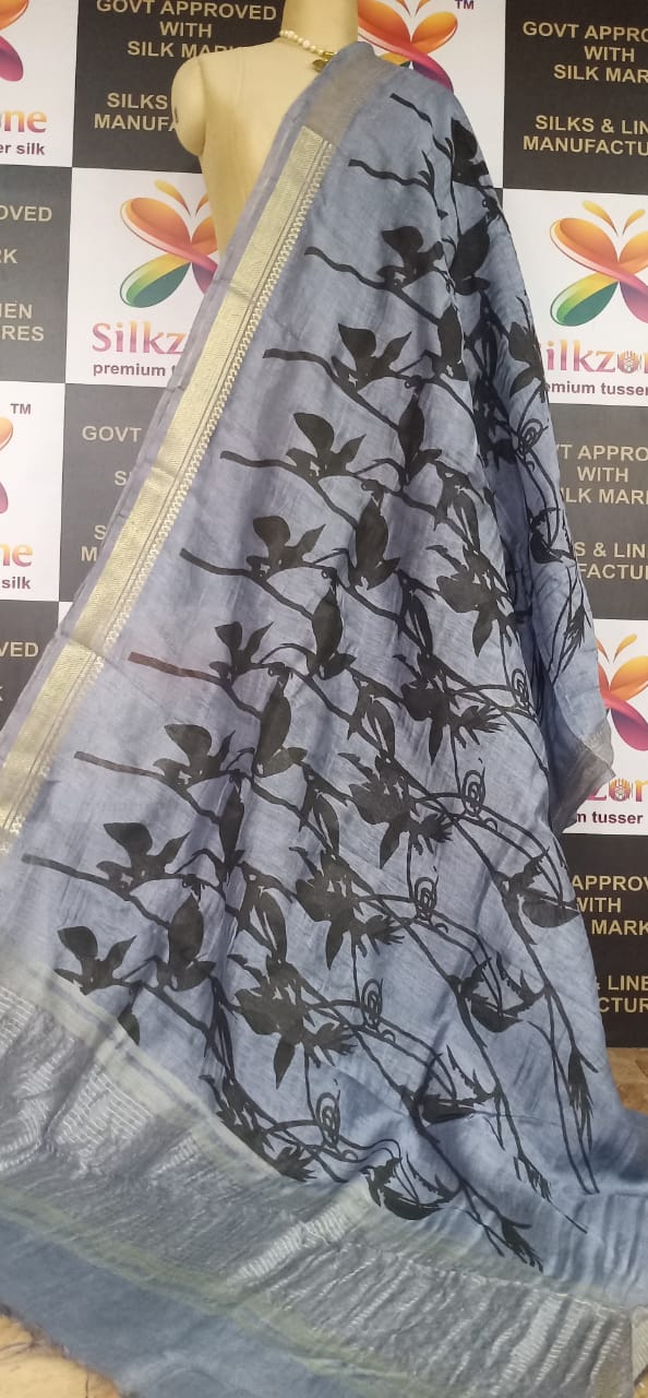 Organza Silk Linen Saree SILK ZONE