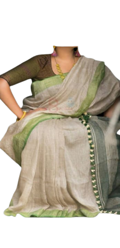 Pure Linen Saree