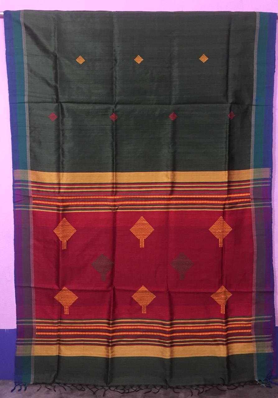 Tussar dupion silk saree SILK ZONE