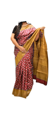 TUSSAR SILK PRINT SAREE