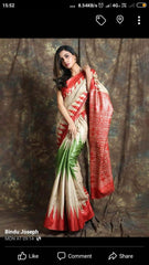 TUSSAR SILK PRINT SAREE