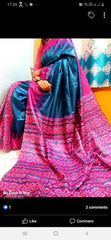 TUSSAR SILK PRINT SAREE
