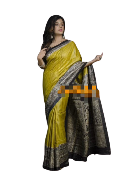 TUSSAR SILK PRINT SAREE