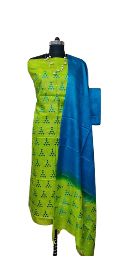 Tussar Silk Embroidery Suit