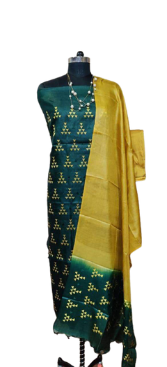 Tussar Silk Embroidery Suit