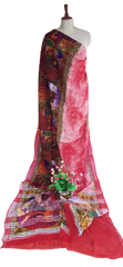 Khadi Linen Prink Saree SILK ZONE