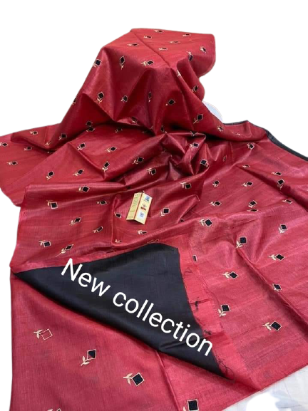 Tussar Kora Silk Saree M J HANDLOOM