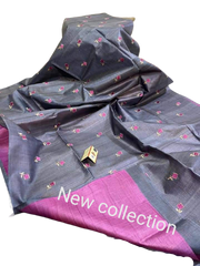Tussar Kora Silk Saree M J HANDLOOM