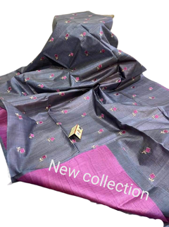 Tussar Silk Embroidery Saree