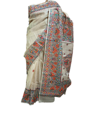 Pure Tussar Silk print saree