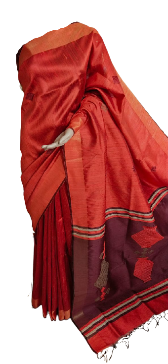 Tussar Dupion Silk Saree SILK ZONE