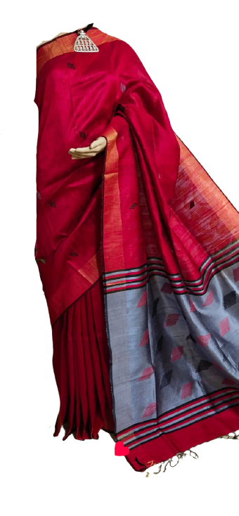 Tussar Dupion Silk Saree SILK ZONE