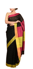 Pure Linen Saree M J HANDLOOMS