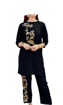 PREMIUM RAYON EMBROIDERY KURTI with PALAZZO