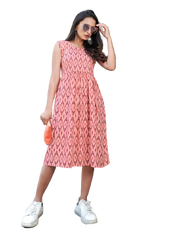 Ikkat Print Dress