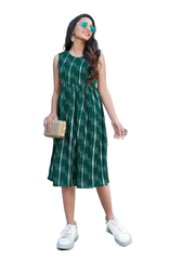 Ikkat Print Dress