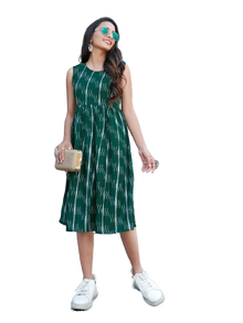 Ikkat Print Dress