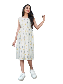 Ikkat Print Dress