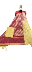 Soft silk zari buta saree Taj
