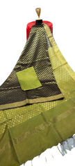 Soft silk zari buta saree Taj