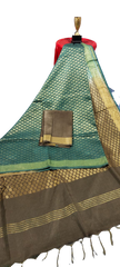 Soft silk zari buta saree Taj