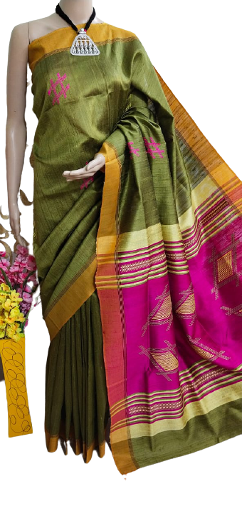 Tussar dupion silk saree SILK ZONE