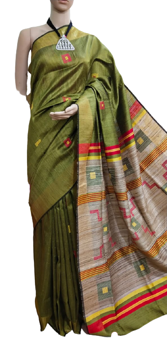 Tussar dupion silk saree SILK ZONE