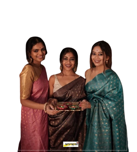 Tussar silk embroidery saree SILK ZONE