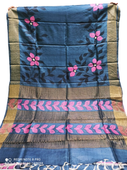 TUSSAR SILK PRINT SAREE