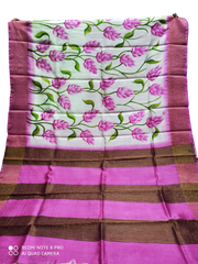 TUSSAR SILK PRINT SAREE