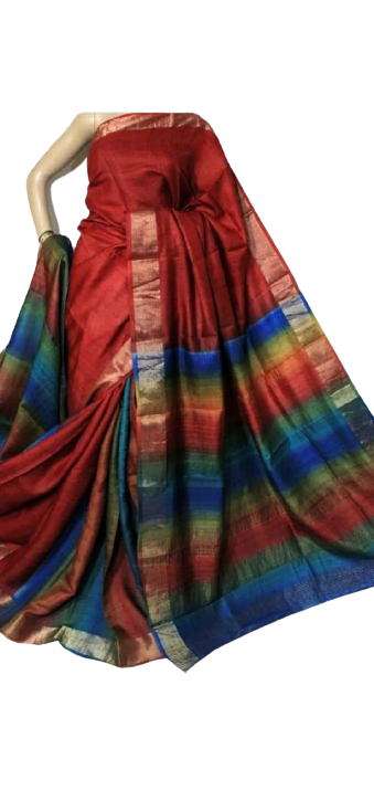 TUSSAR SILK PRINT SAREE