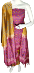 Soft silk hand block discharge print suit SILK ZONE