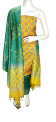 Soft silk hand block discharge print suit SILK ZONE