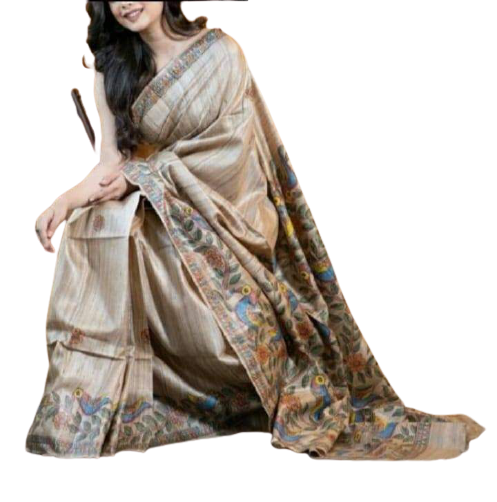 TUSSAR SILK PRINT SAREE