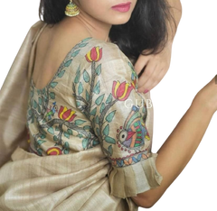 TUSSAR SILK PRINT SAREE