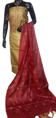 Tussar silk embroidery suit SILK ZONE