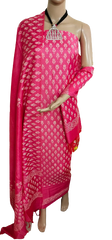 Soft silk hand block print suit PTS