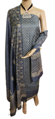 Soft silk hand block print suit PTS