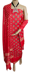 Soft silk hand block print suit PTS