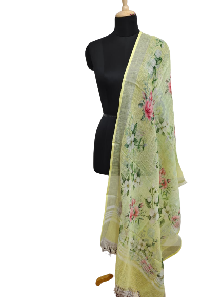 Linen digital print dupatta SILK ZONE
