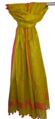 Cotton linen buta dupatta SILK ZONE
