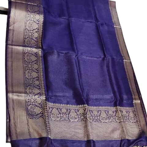 Organza linen banarasi jacquard saree SILK ZONE