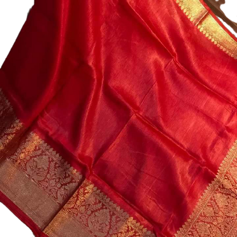 Organza linen banarasi jacquard saree SILK ZONE