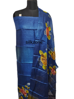 Tussar silk painted suit