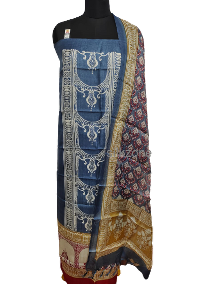 Tussar Silk Hand Block Print Suit