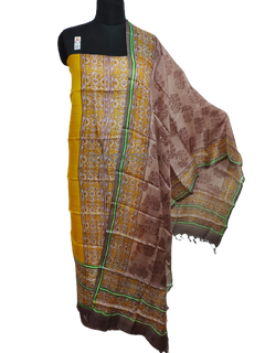 Tussar Silk Hand Block Print Suit