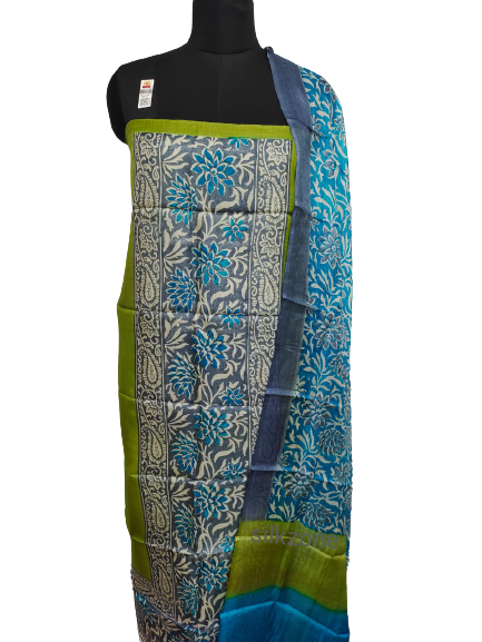 Tussar Silk Hand Block Print Suit SILK ZONE
