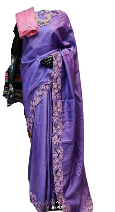Tussar silk cutwork saree SILK ZONE