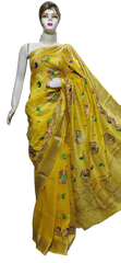 Organza linen embroidery saree SILK ZONE
